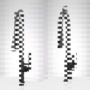 Single Handle Pull Down Kitchen Faucet in Matte Black